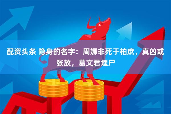 配资头条 隐身的名字：周娜非死于柏庶，真凶或张放，葛文君埋尸